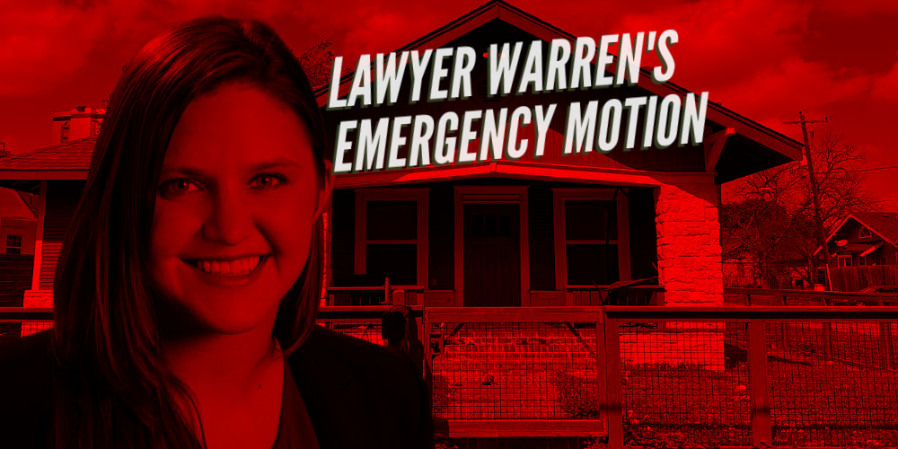 Courtney Warren, Attorney at Law Office of Courtney Warren PLLC is facing home foreclosure and her lawsuit has been removed to federal court.