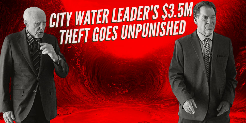 Incredulously, the theft by diverting a water leak remained undiscovered for 24 years and it took another 8 years to indict Falaschi.