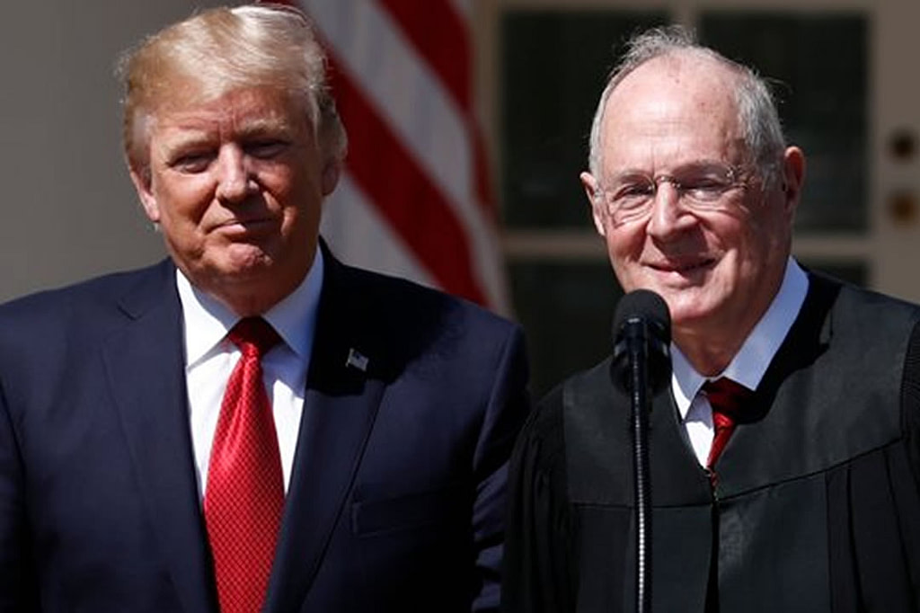 President Trump has leveraged his financial connections with Kennedy’s son Justin to convince or coerce the jurist to retire ahead of the November 2018 U.S. mid-term elections (during which Democrats might pick up enough Senate seats to block confirmation of Trump’s preferred nominee).