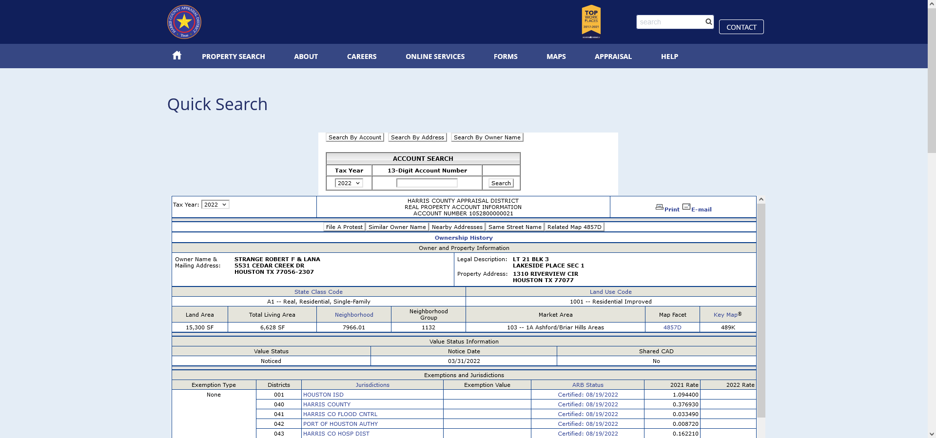 Hcad parcel viewer