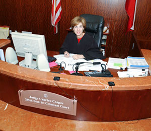 Judge Caprice Cosper at her desk