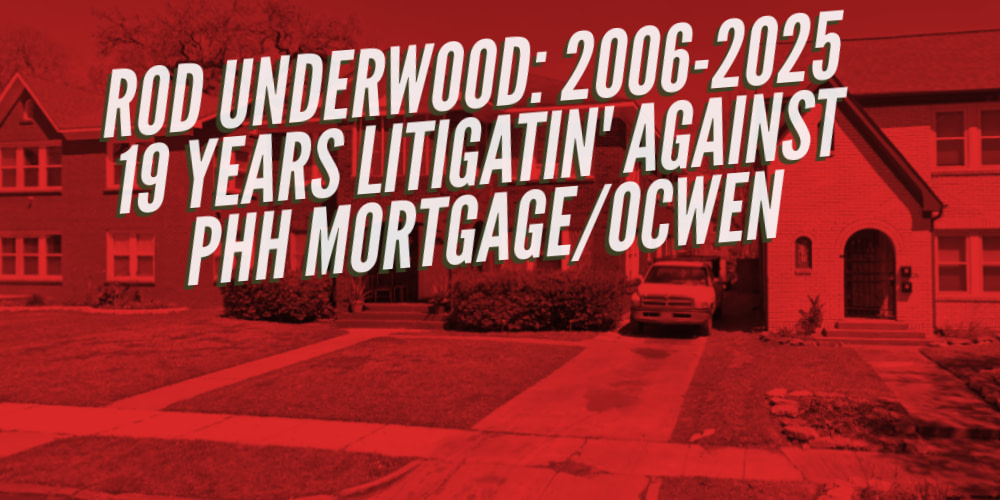 In 2006, Underwood's home was sold for $17k at foreclosure auction. He's been litigating for a total of 19 years. Now he's back.