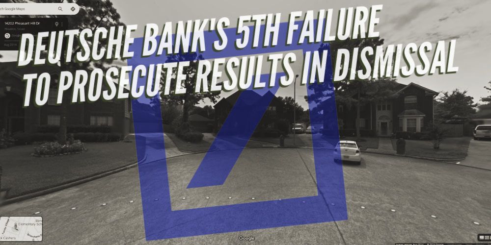 Deutsche Bank files for expedited foreclosure as trustee in lawsuit filed in Harris County District Court with SPS affidavit in support.