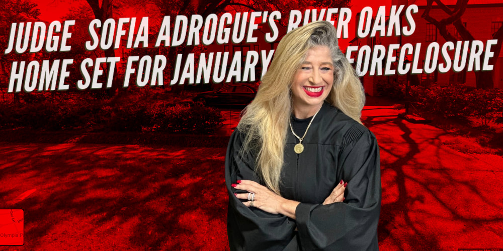 Apparently, Texas Lawyer and Newly Appointed Judge M. Sofia Adrogue didn't Advise Gov. Greg Abbott of Her Precarious Financial Predicament.