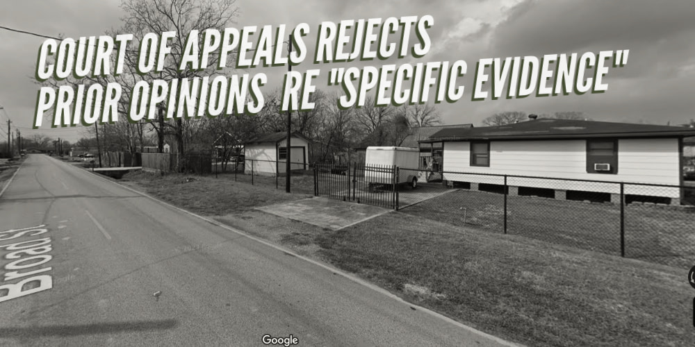 Justice Goodman's correction and rejection of specific evidence requirement should have been in the body of the opinion, not as a footnote.