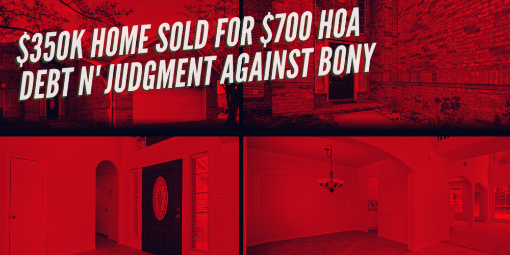 Questionably, why did Bank of New York allow the HOA to foreclose by default for $700 after they foreclosed on the homeowners in 2011?