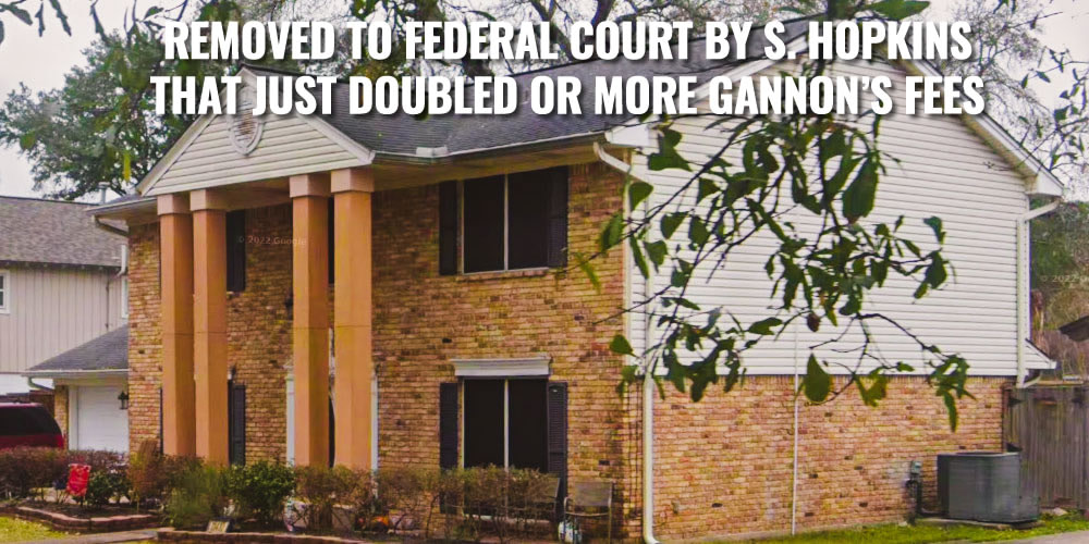 New case from Gannon the Cannon, as the first Tuesday of every month foreclosure auctions occur. Bookmark for updates.