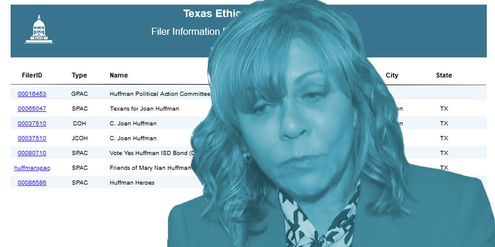 When Texas Senator Joan Huffman knowingly and willfully violated Texas Ethics by failing to disclose her financial interests, that's perjury.